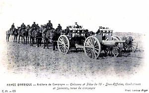 ALGERIE - ARTILLERIE DE CAMPAGNE - CANONS DE 75